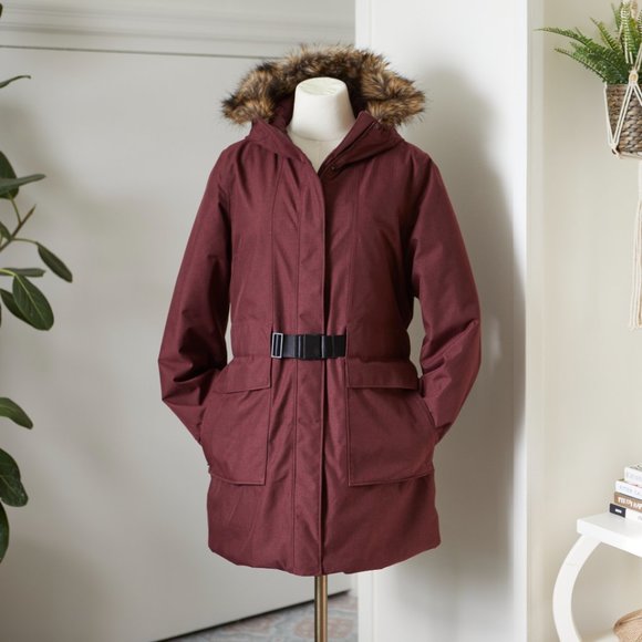 The North Face Women's Arctic Winter Parka | Red-Brown Micro Herringbone - Picture 10 of 14